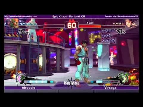 Epic Khaos March SSF4 Singles - Afrocole (SIM) vs Virsaga (RYU)