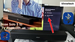 How to Set up / Connect Bose Solo 5 Sound System to TV via Bluetooth