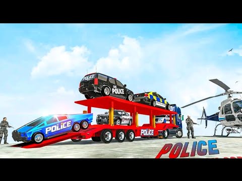 Transport US Police Cars, CyberTruck and Police Limo Car #5
