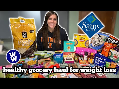 Huge Healthy Sam's Club Grocery Haul | WeightWatchers Points & Calories | Weight Loss Journey