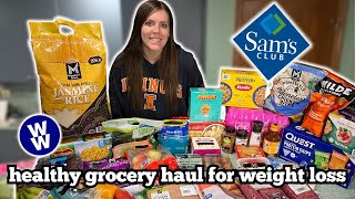Huge Healthy Sam's Club Grocery Haul | WeightWatchers Points & Calories | Weight Loss Journey