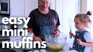 Baking Mini Muffins with My Toddler | Fresh-Milled Flour + Toddler Visual Recipe