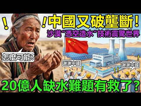 中國又破壟斷！沙漠&ldquo;憑空造水&rdquo;技術震驚世界，20億人缺水難題有救了？