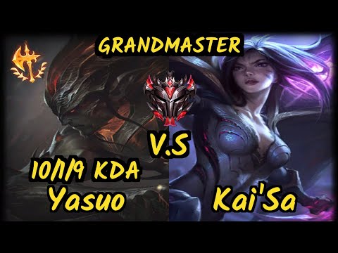 Attila (YASUO) vs KAI'SA - 10/1/9 KDA BOTTOM ADC GAMEPLAY - EUW Ranked GRANDMASTER