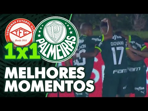 Gols e lances de Tombense x Palmeiras