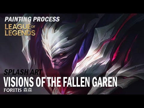 Visions of the Fallen Garen - League of Legends Splash Art