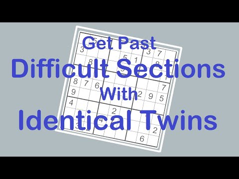 Sudoku Primer 184 - Get Past Difficult Sections With Sudoku Identical Twins