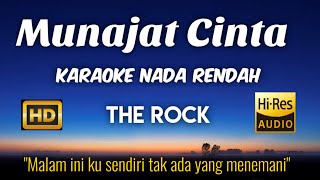 Download lagu The Rock - Munajat Cinta Karaoke Lower Key Nada Rendah HD HQ mp3