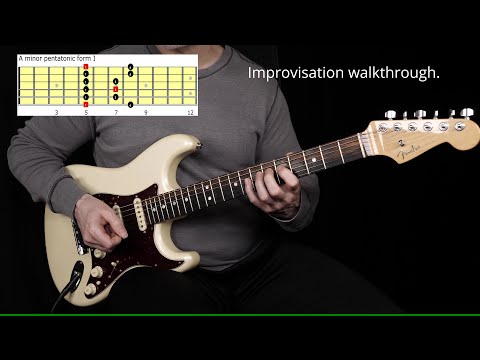 Lead Guitar 4.  Swing, Triplet, Hammer-on, & Pull-off over Form I A Minor Pentatonic