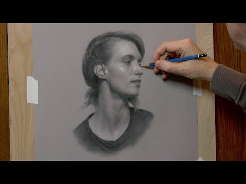 "Cassandra Looking Aside" – Portrait Drawing by David Jamieson