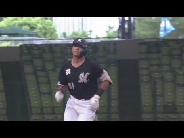 【ファーム】マリーンズ・山本大斗 レフトスタンドへの2ランホームランで1点差まで詰め寄る!!  2024年6月22日 埼玉西武ライオンズ 対 千葉ロッテマリーンズ