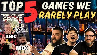 Top 5 Games We Don't Play Enough With Keybee Games | WHISKEY WEDNESDAY LIVE @ 8!
