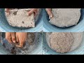 dipping Cement+Sand+Soil asmr slaves  crumbling in Chorcoal Water tub#68