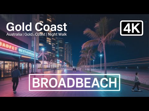 [4K] Gold Coast walking tour || Broadbeach