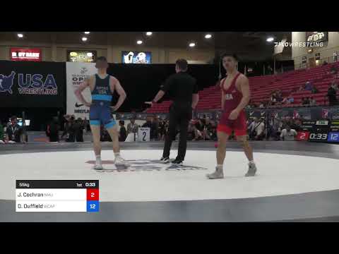 55 Kg Semis - Jacob Cochran, NMU-National Training Center Vs Dalton Duffield, Army (WCAP) 346a