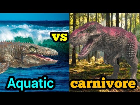 1 VS 1 AQUATICS VS CARNIVORE DINOSAURS animal revolt battle simulator FACTION BATTLE