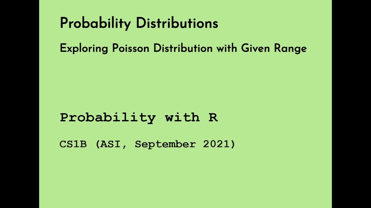Poisson Random Variables - Probability Mass Function and Cumulative Distribution Function