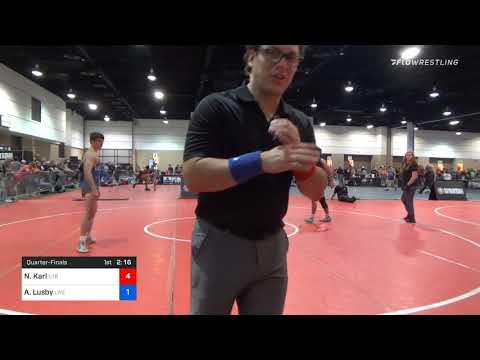 138 Kg Quarterfinal - Nathan Karl, UTB Wrestling Vs Andrew Lusby, Live Oak Wrestling Club 65ea