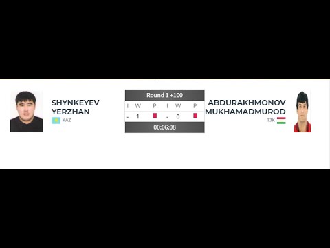 SHYNKEYEV YERZHAN KAZ -  ABDURAKHMONOV MUKHAMADMUROD  TJK Grand Prix Almaty 2016  Round 1 +100
