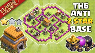 Town hall 6(Th6) Base | Town hall 6(Th6) Farming/Trophy/Pushing/War Base | Coc Th6 Base (Link) 2023