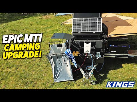 Adventure Kings MT1 Go-Anywhere Camper Trailer Instant Ensuite Shower Tent Brackets Features
