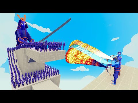 100x SAMURAI + 2x GIANT vs 2x EVERY GOD - Totally Accurate Battle Simulator (TABS)