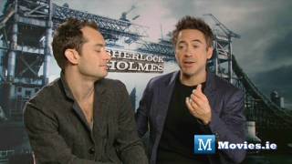 Robert Downey JR &amp; Jude Law on the relationship between SHERLOCK HOLMES &amp; WATSON (Game of shadows)