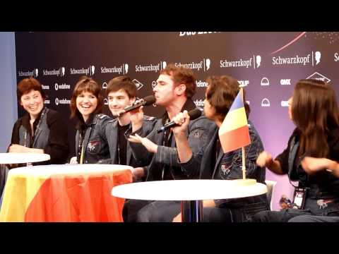 ESCKAZ in Dusseldorf: Hotel FM (Romania) 1st press conference part 2