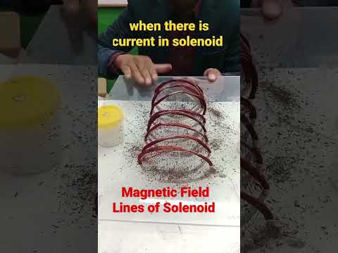 magnetic fields lines of solenoid #shorts #class10science #scienceexperiment