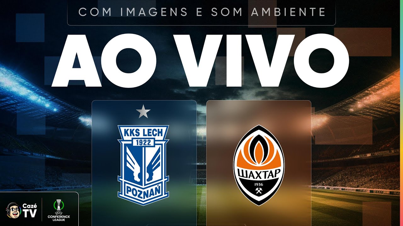 JOGO COMPLETO (SOM AMBIENTE): LECH POZNAŃ X SHAKHTAR DONETSK | CONFERENCE LEAGUE | OITAVAS