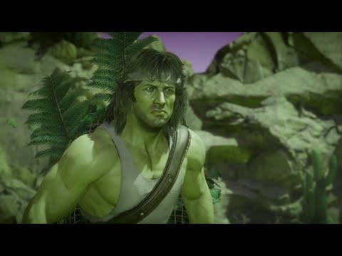 MK 11 ULTIMATE в 2K - ВСЕ ДИАЛОГИ С РЭМБО в 60 FPS green