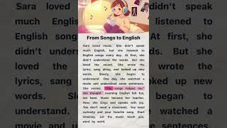 From Songs to English | English Reading and Listening Practice #easyenglish #englishforbeginners