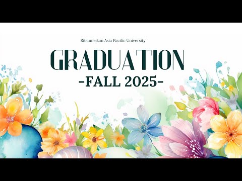 Ritsumeikan APU September 2025 Graduation Ceremony 立命館アジア太平洋大学2025年9月学位授与式