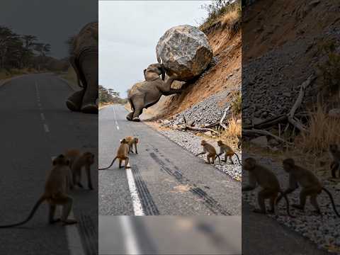 코끼리 괴롭히는 원숭이의 최후