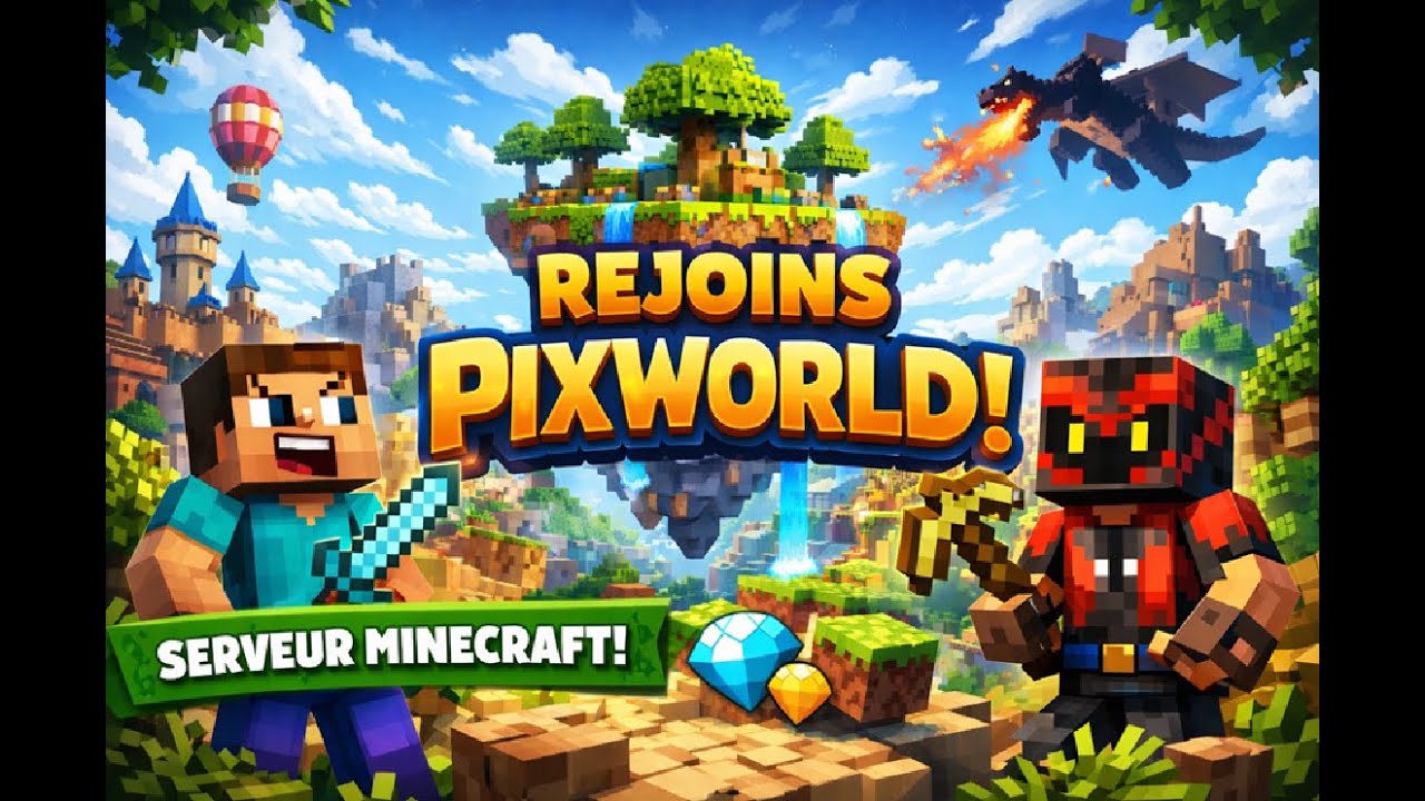 Aperçu vidéo de PixWorld  | Survie 1.21 | Skyblock