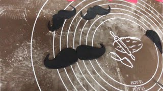 How to make MUSTACHE with FONDANT for cake decoration without mustache cutter