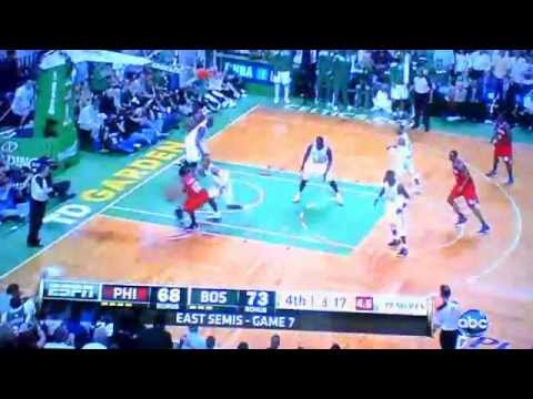 Rajon Rondo Game 7 vs. 76ers Two CLUTCH 3 Pointers --