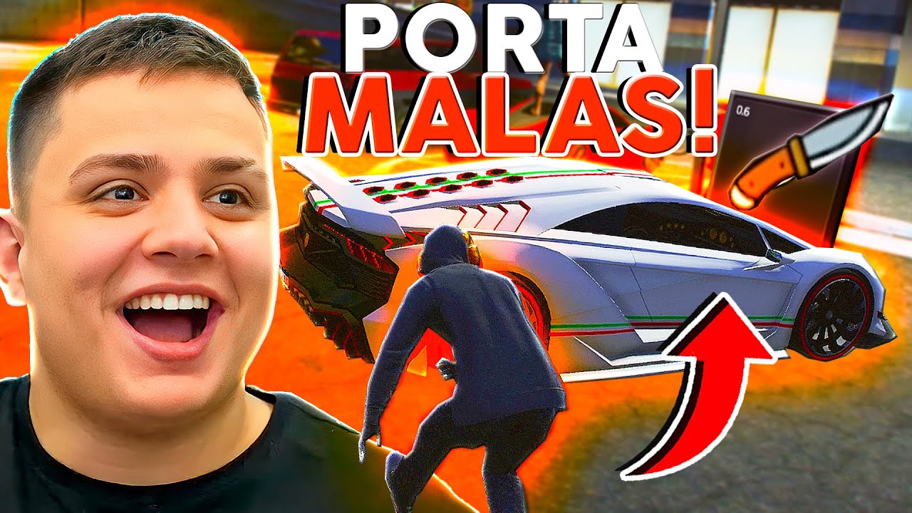 ROUBEl PORTA-MALAS DO CARRO E DEU TRETA! GTA RP (Paulinho o LOKO)