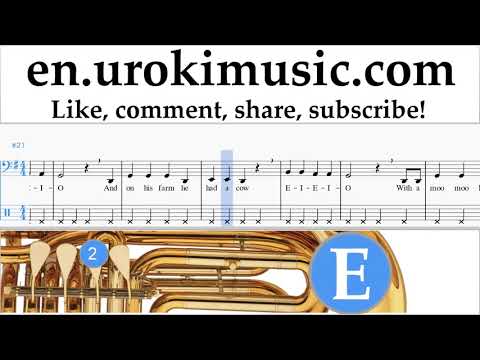 How to Play Tuba Old MacDonald - Had a Farm Tabs Part#2 um-b352