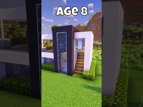 Minecraft Building at Different Ages?🤔 #shorts