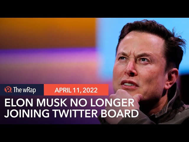 Twitter’s top shareholder Elon Musk decides not to join board