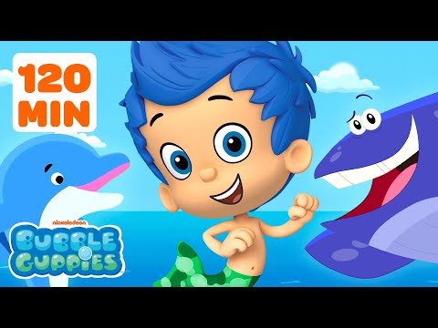 Gil Swims With Dolphins, Sharks & Whales! w/ Molly, Oona & Nonny | 2 Hours | Bubble Guppies