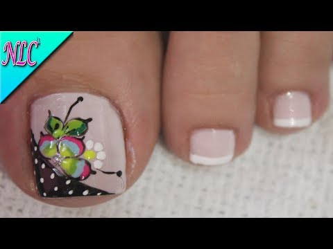 DISEÑO DE UÑAS PARA PIES FLORES ¡FÁCIL DE HACER! – FLOWERS NAIL ART – NLC