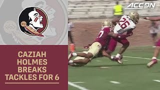 FSU's Caziah Holmes' Spectacular 20-Yard Score