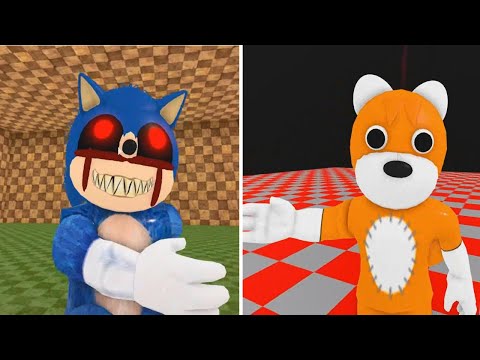 NEW SONIC EXE MOVIE vs TAILS DOLL  NPC TEST JUMPSCARE