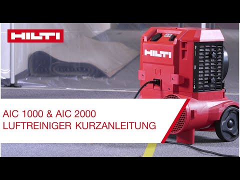 Hilti AIC 1000 / 2000 - Luftreiniger Kurzanleitung