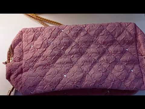 BOLSA NECESSAIRE  COM LANTEJOULA 22 X 11 CM