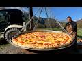 Giant Village Pizza So Big It Needed An Excavator