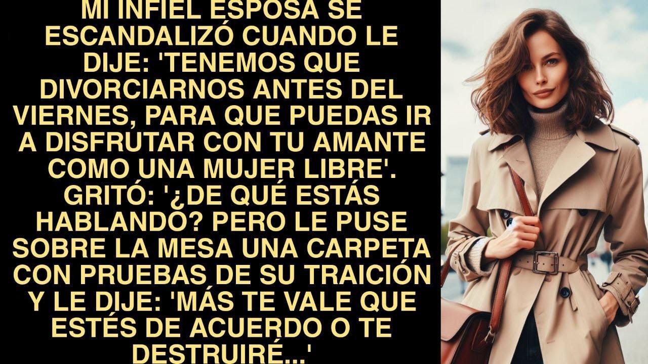 Mi Infiel Esposa Se Escandalizó Cuando Le Dije: 'Tenemos Que Divorciarnos Antes Del Viernes, Para