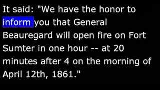 American History - Part 091 - Lincoln - War Imminent - South challenges Lincoln